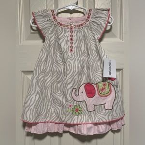 NWT Savannah Elephant Dress with Bloomers